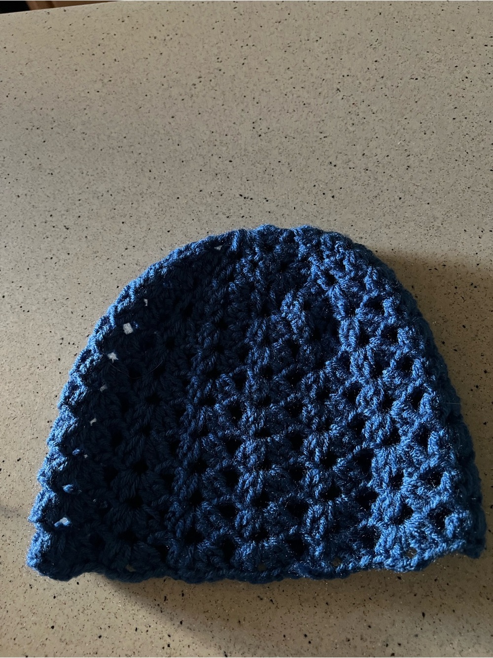 Handmade Blue Crochet Beanie - Women's Accessory